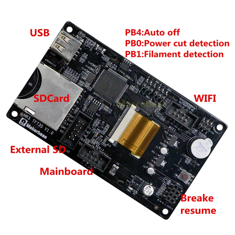 3d принтер дисплей MKS TFT35 v1.0 облачный сенсорный экран 3,5 дюймов ЖК-панель 3,5 ''TFT монитор полноцветный дисплей