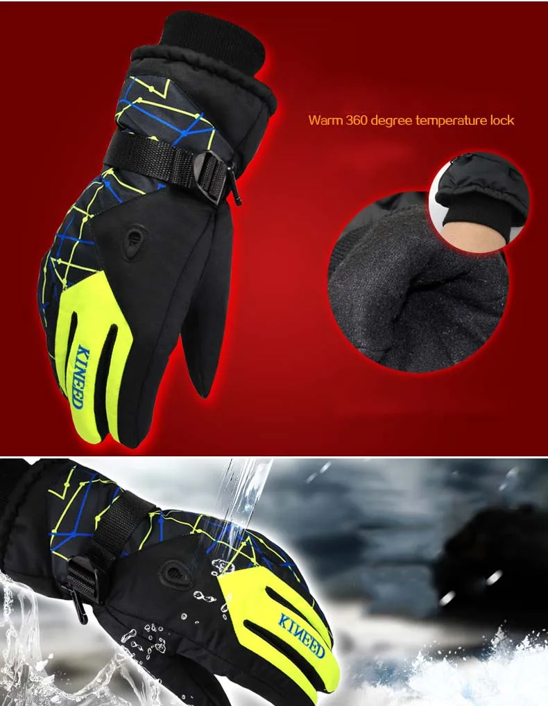 GLV861 men and women lovers warm ski font b gloves b font winter outdoor prevent slippery