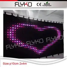 Светодиодный Светодиодный светильник, светодиодный дисплей RGB, гибкий светодиодный видеозанавес, DMX контроллер