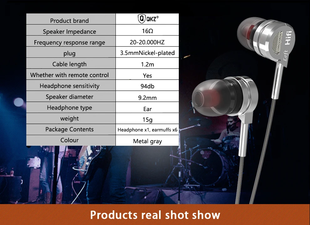 Original QKZ DM9 Zinc Alloy HiFi Earphone 3.5mm In-ear auriculares Super Clear Noise Isolating Mic MP3 MP4 fone de ouvido (18)