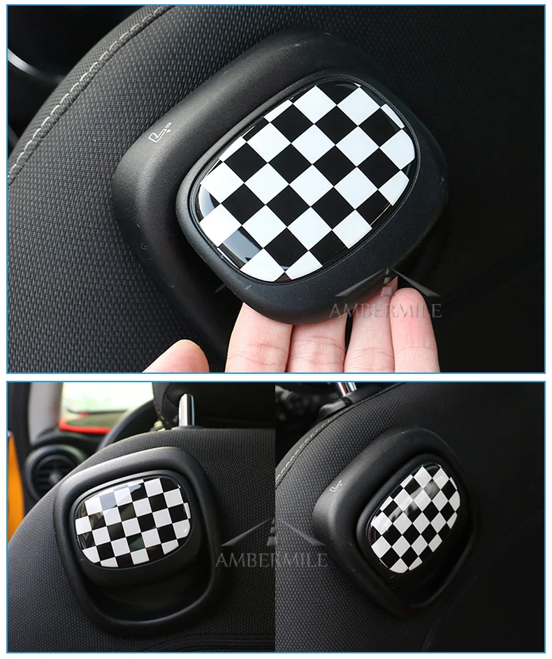 3D Car Seat Back Handle Covers Stickers Seatback Decoration for Mini Cooper JCW F55 F56 Accessories Car Styling (6)