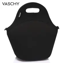 VASCHY неопреновые Изолированные сумки для обедов для женщин и мужчин со съемным регулируемым плечевым ремнем для работы с узором пейсли клевера