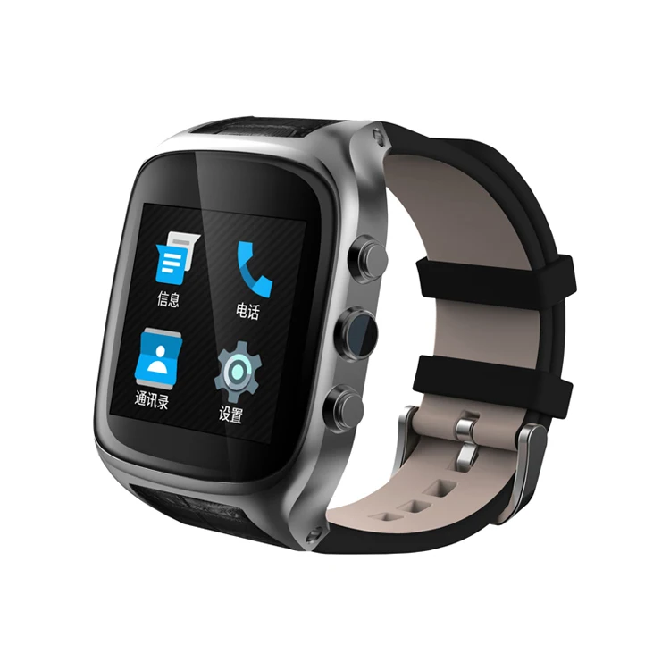 Лучшие продажи высокое качество gps, 3g, Wi-Fi smart watch with1G Ram 8Гб Rom 600 мАч колонка с аккумулятором - Цвет: Серебристый