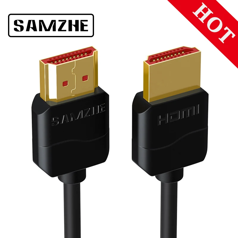 SAMZHE 4 K HDMI 50/60Hz HDMI 2.0 كابل إلى ضئيلة HDMI كابل ل PS3 العارض شاشة كمبيوتر محمول ذات دقة عالية أبل محمول التلفزيون الكمبيوتر كابلات