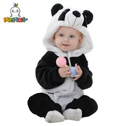 MICHLEY/весенне-осенняя одежда для малышей фланелевая Одежда для маленьких мальчиков комбинезоны с животными из мультфильмов Комбинезоны для