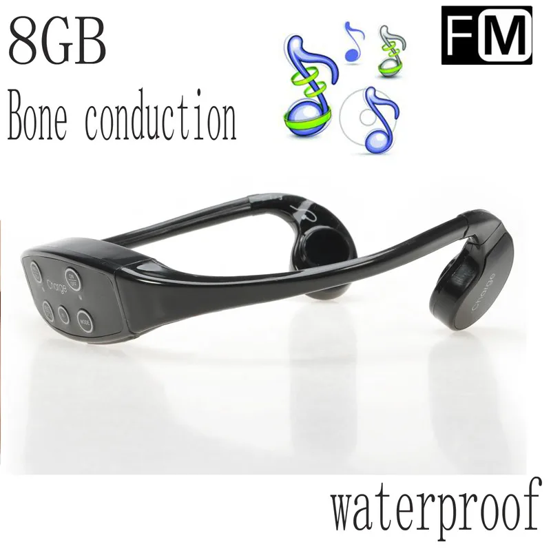 Winait 8GB waterproof MP3 Player/bone conduction mp3 sports swimming headset free shipping