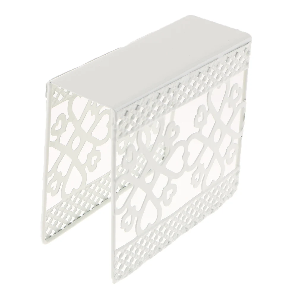 Hollow Out Design Stainless Steel Napkin Holder Paper Dispenser Tissue Rack for Wedding Party Dining Table Decoration