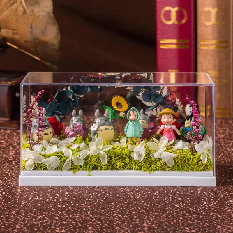 Tonari no Totoro Grass Wall Of Lang Grass Wall May DIY Micro View With LED Light Holiday Gift PVC Action Figure Toy BOX D745 Tonari no Totoro Grass Wall Of Lang Grass Wall May DIY Micro View With LED Light Holiday Gift PVC Action Figure Toy BOX D745