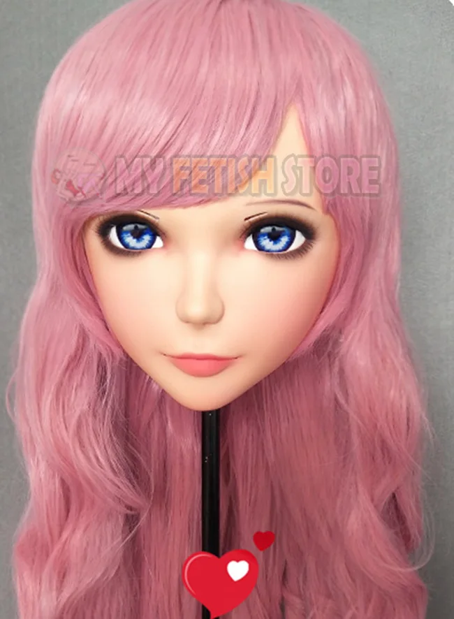 (MEI-03) женская сладкая девочка смолы половина головы Kigurumi маска с BJD глаза Косплэй японского аниме роль маска Лолиты переодеванию куклы