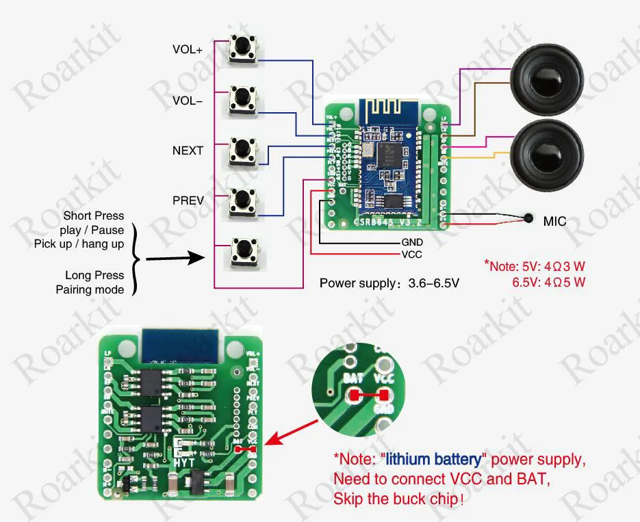 Bluetooth 4,0 CSR8645 Плата усилителя 5 Вт+ 5 Вт APT-X стерео приемник модуль усилителя