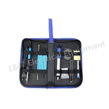 1 комплект 18 в 1 терморегулятор паяльник набор 60 Вт ЕС 220 В паяльная наладочная станция отпайка насос железный наконечник паяльная проволока