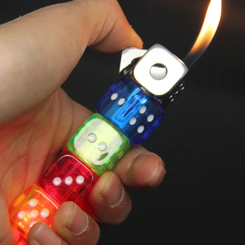 

Personality Originality Inflation Dice Flame Can Random Rotation Strip Flame Gas Lighter