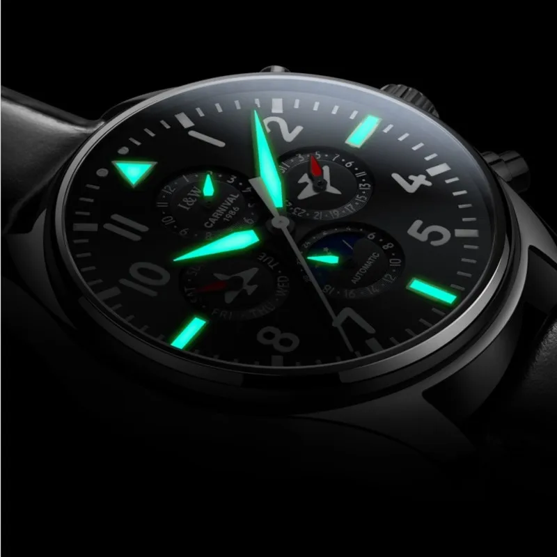 Многофункциональные часы Pilot CARNIVAL High End автоматические для мужчин