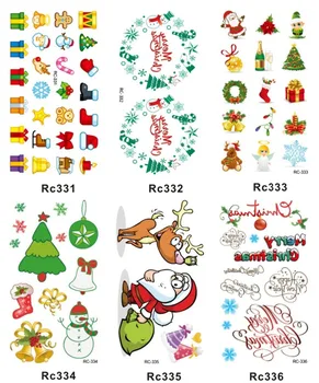 

6pcs Waterproof Temporary Tattoos Sticker On Body Bucks Cute Christmas Tattoos Water Transfer Flash Fake Tattoo For Women Girl