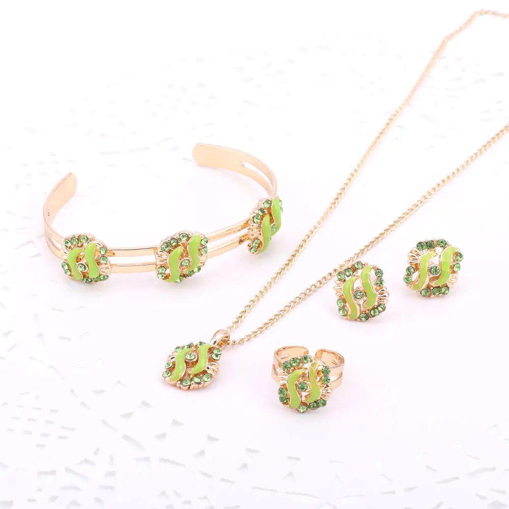 Комплект из колье серёг и кольца с кристаллами|jewelry box|box giftjewelry box latch |