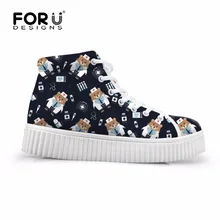 FORUDESIGNS/ брендовая дизайнерская женская обувь на плоской платформе, визуально увеличивающая рост, с милым рисунком медсестры, медведя, женская обувь на толстой подошве