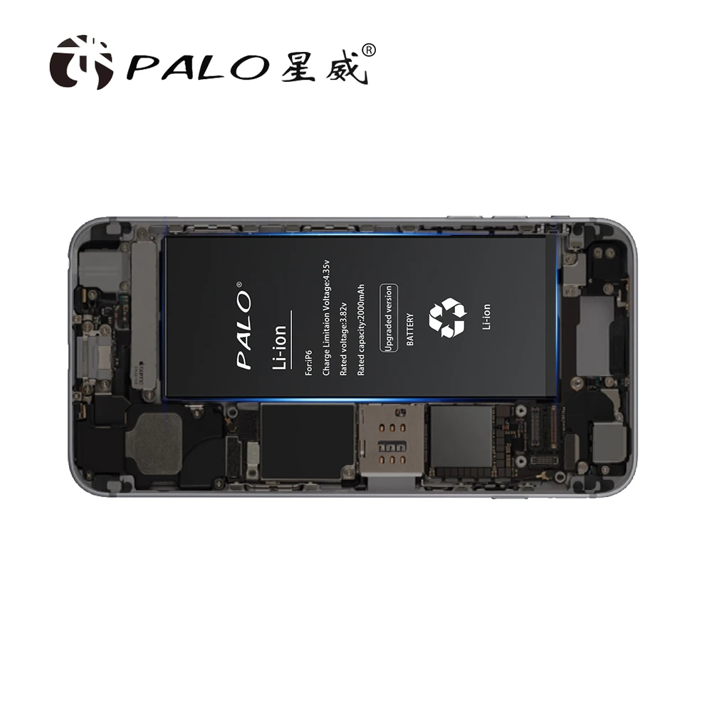 PALO аккумулятор для мобильного телефона для iPhone 6 6s s Plus, сменный аккумулятор большой емкости, аккумулятор для iPhone 6plus+ бесплатный инструмент