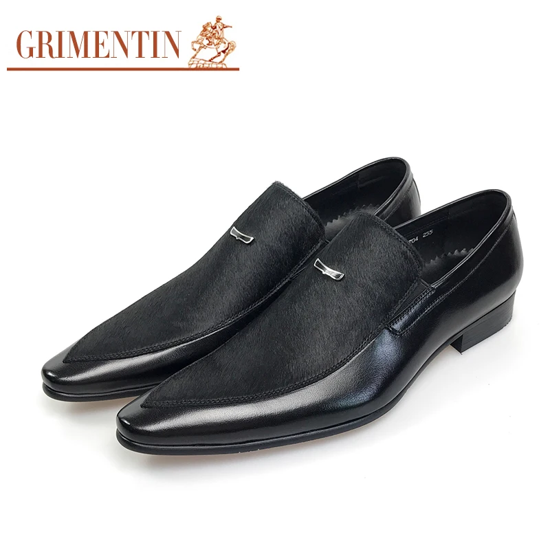 Мужская обувь GRIMENTIN черная деловая из натуральной кожи 2017|shoes dress|shoes businessshoes fashion |