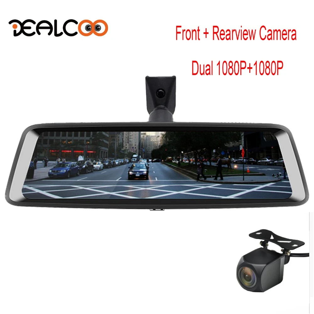 

Dealcoo Rearview Mirror Camera Car Video Recorder Mirror Dash Cam Car DVR Car Camera Mirror with Rear View Camera Registrar DVRs