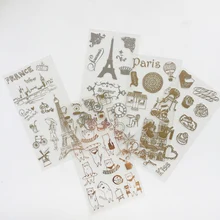 Folha de ouro adesivo meow gatos, 6 folhas adesivas, ouro, notebook, conta de mão, decoração