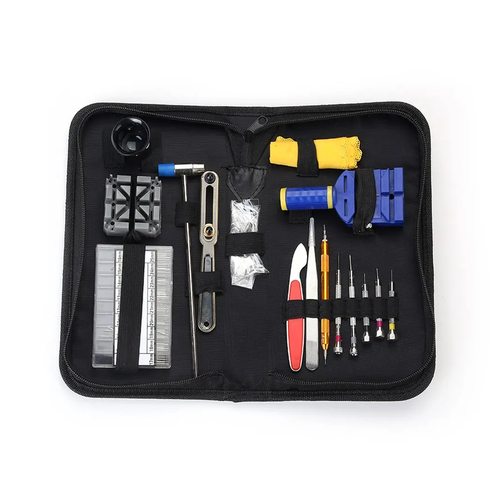 

16pcs/set Luxury Watch Repair Tool Kit Watch Band Holder Case Opening Knife Band Link Pin Remover Sets Herramientas de relojeria