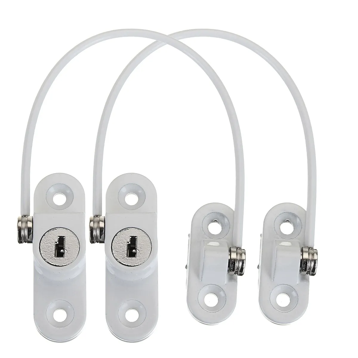 2x Door window lock restrictor security lock child safety guard catch cable NEW