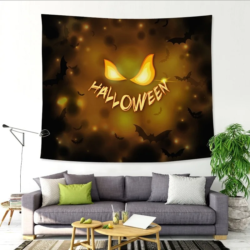 

Halloween Tapestry Wall Hanging Hippie Psychedelic Tapestry Wall Fabric Mandala Boho Decor Tapiz Dorm Table Cloth Wall Blanket