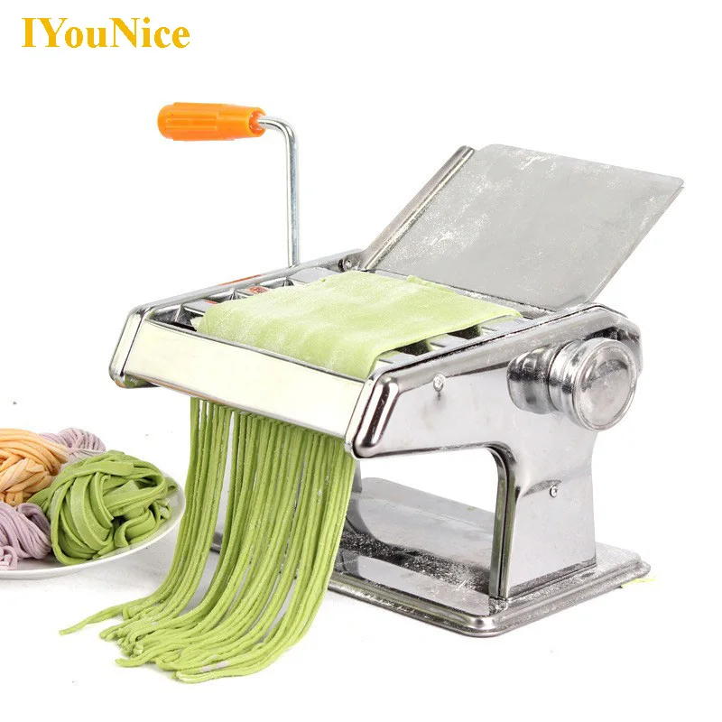 

IYouNice Free Shipping Stainless Steel Manual Pasta Maker Noodle Making Machine , Vegetable Noodle Maker Machine Tool