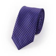 Фиолетовые клетчатые повседневные мужские галстуки деловой галстук