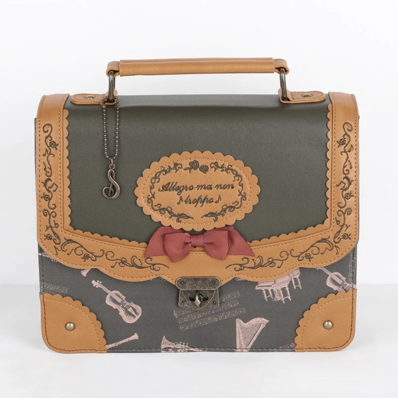 

Christmas Gift Steampunk british women bags Steam Punk Retro Handbags lady shoulder bag working briefcase pure color