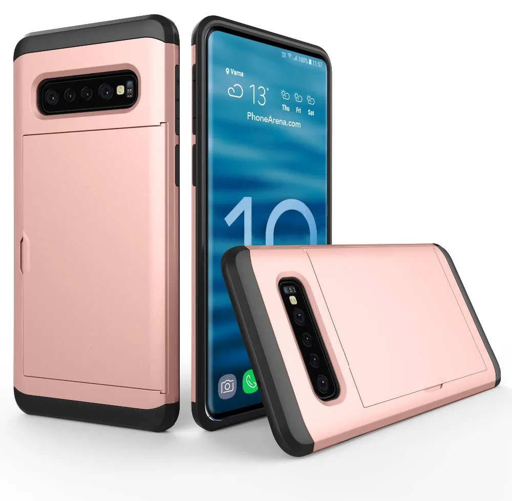 Гибридный защитный чехол-накладка для Galaxy S4 S5 S6 S7 Edge S8 S9 S10 Plus Note 8 Чехол-держатель