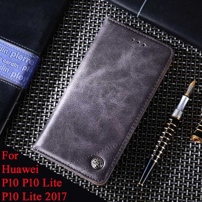 Funelego Phone Case For Huawei 10 Lite PU Leather Flip Kickstand High Quality Bag P10 Plus Cover With Card Slots | Мобильные