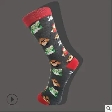 Носки с принтом игры «Super Mario Bros»; забавные Веселые мужские хлопковые носки с грибами; мягкие удобные дышащие впитывающие пот носки; calcetines hombre - Цвет: 3