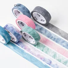 6 pcs/Lot Nature color washi tape set Blue sky Purple star Pink sakura Deco paper masking tapes Stationery School supplies 6635 cute pill style correction tapes green blue deep pink purple yellow 5 pcs