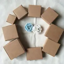 50 шт./лот 500gsm Толстая Заказная коробка из крафт-картона, коричневая бумажная маленькая коробка, подарочная картонная упаковочная коробка