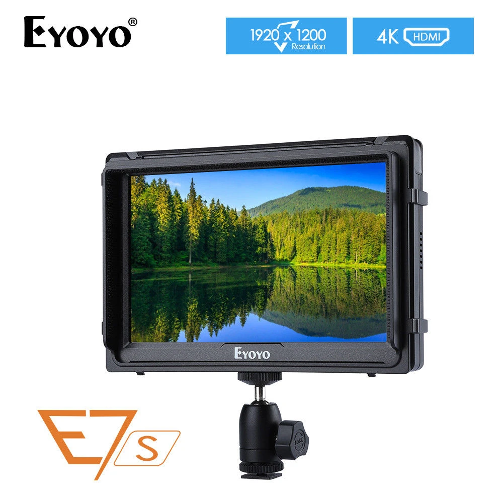 

Eyoyo E7S Updated A7S 7'' Ultra HD 4K Field Monitor 1920x1200 IPS Monitor for Sony FS7 Canon A7S2 Mark 5D2/5D3 DSLR Camera