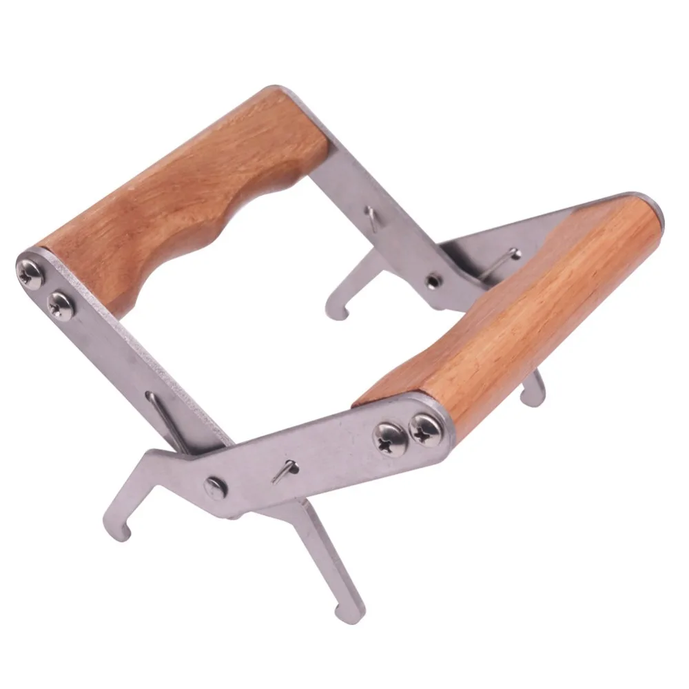 

2 pcs Wooden Handle Hive Nest Cabinet Clips Nest Cabinet Wooden Handle Clip Frame Grips Beekeeping Tools Durable Stainless Steel