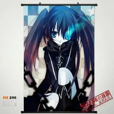 Home Decor японского аниме плакат прокрутки BLACK ROCK SHOOTER BRS - Цвет: Красный