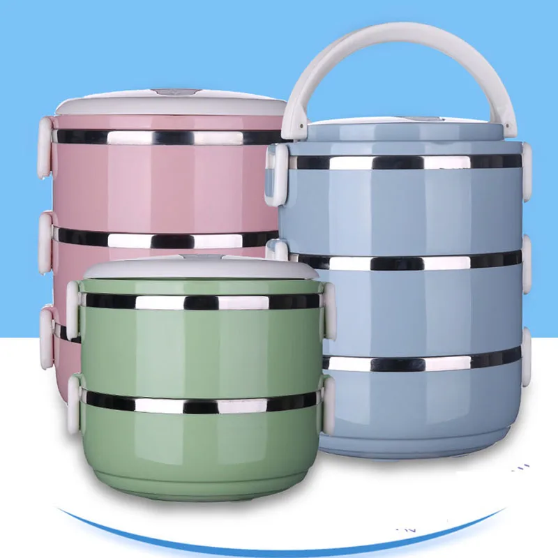 

050 Multifunction2/3 Layer Stainless Steel Bento Lunch Box Insulation Food Containers Stainless steel warming box lunch box
