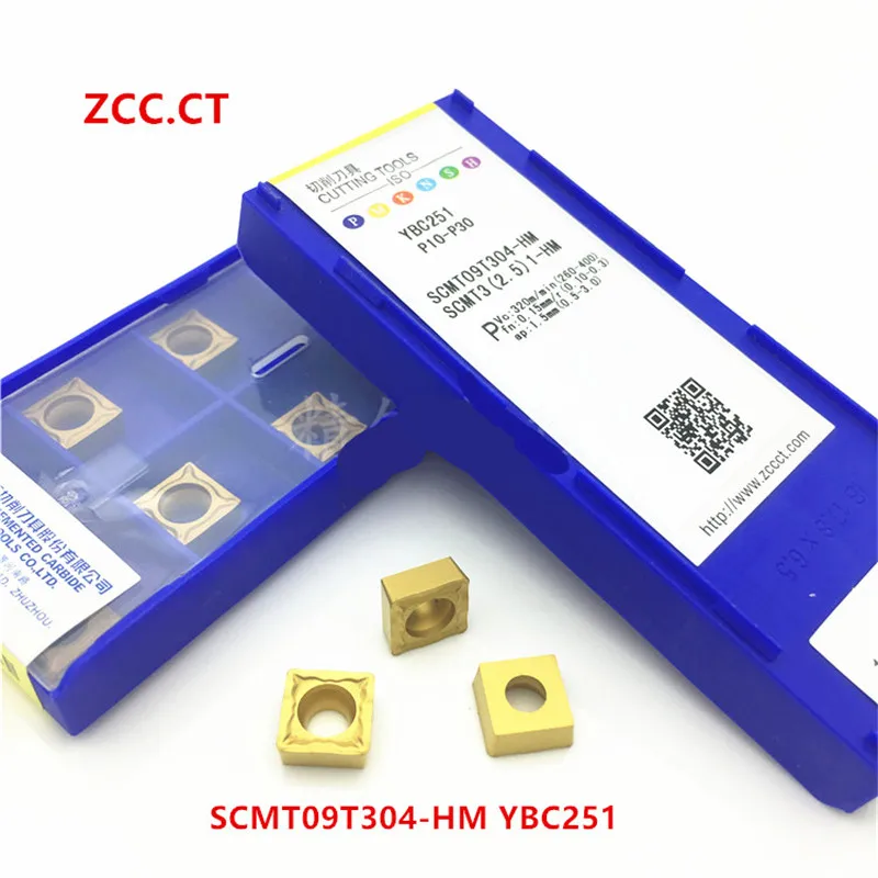 ZCC.CT 10P SCMT09T304 / 09T308 120404 120408 HM/ HR YBC251 индексируемый поворотный инструмент вставка ЧПУ