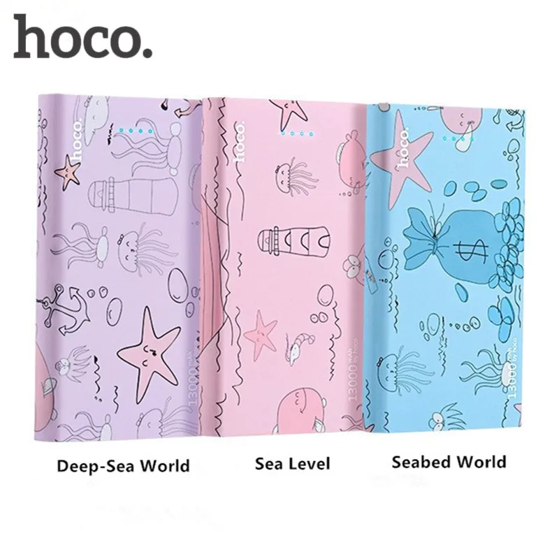 HOCO B12D 13000mAh Dual USB Power Bank Portable Mobile Phone External Battery Charger Bank For iPhone