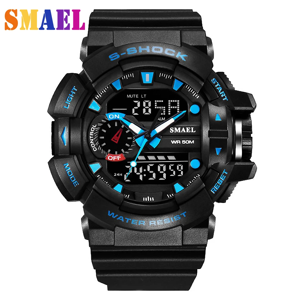

Fashion Outdoor Wristwatches mens Waterproof Digital-watch S Shock Men Sports Watches 50M Swim LED Digital Military Watch men