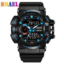 Relojes de Pulsera para hombre de moda Al Aire Libre A Prueba de agua Digital de reloj S Choque Hombres Relojes Deportivos 50 M de Natación LED Digital Reloj Militar hombres