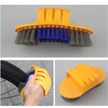 6 pcs/lot Bicycle Chain Cleaner Cycling Clean Tire Brushes Tool Kits set Mountain Road Bike Cleaning Gloves Bicycle Cleaing Kits
