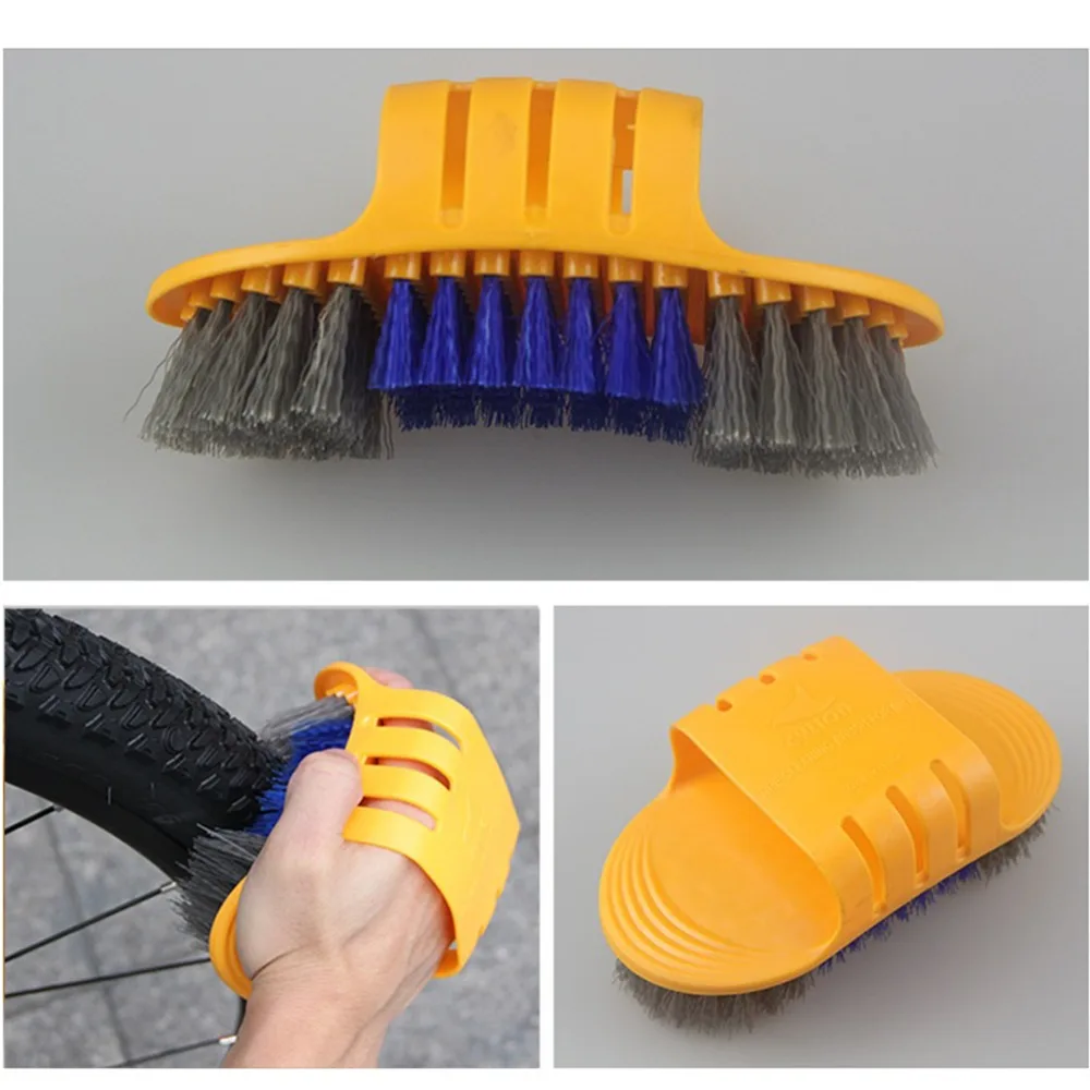 

6 pcs/lot Bicycle Chain Cleaner Cycling Clean Tire Brushes Tool Kits set Mountain Road Bike Cleaning Gloves Bicycle Cleaing Kits