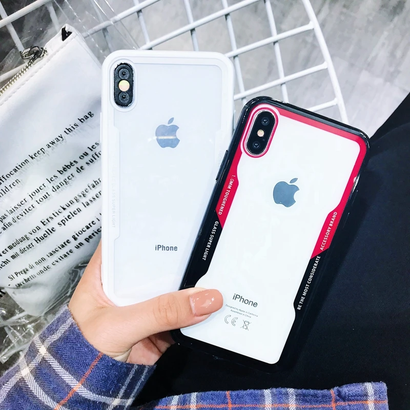 

Luxury Clear Case For iphone 6s 6 s plus iphone X 10 Shockproof Cover for iphone 7 8 plus iphone 5s 5 s se Acrylic Cases Coque