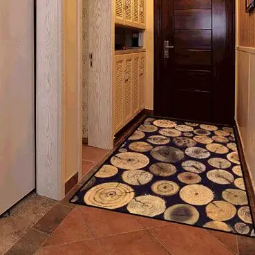 

Wood pattern printed Customized American Style Carpet For Living Room Kitchen mat Hallway Absorbent Non-slip Rug Home Decor