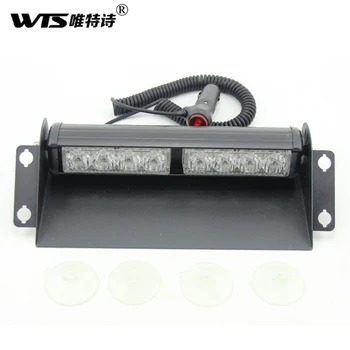 

8 LED Red Blue Car Police Strobe Flash Light Dash Emergency 9-12 Flashing Light
