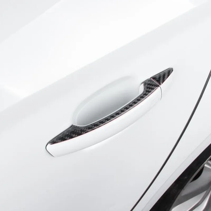 

Carbon Fiber Doorknob Decal Strips For Audi A3 8V 2013-2018 Door Handle Decorative Cover Trim Car Styling 3D Stickers