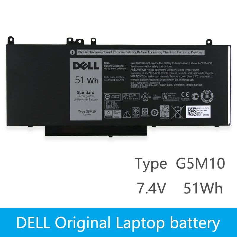 Dell Original New Replacement Laptop Battery For Dell Latitude E5450 E5470 E5550 E5570 8v5gx R9xm9 Wyjc2 1ky05 7 4v 51wh G5m10 Laptop Batteries Aliexpress